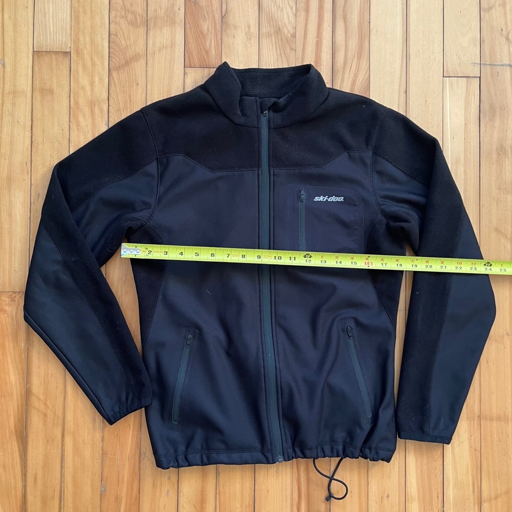 Ski-Doo BRP Mens Small Black Full Zip Fleece Jacket Technical Outdoor Mid Layer - Picture 5 of 5